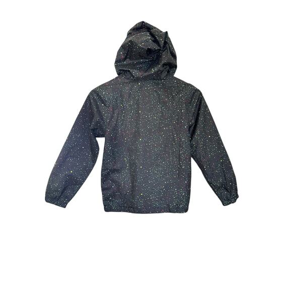 Jordan Kids Hooded Windbreaker Jacket Galaxy Print Jumpman Size 8-10 Black - Picture 2 of 5